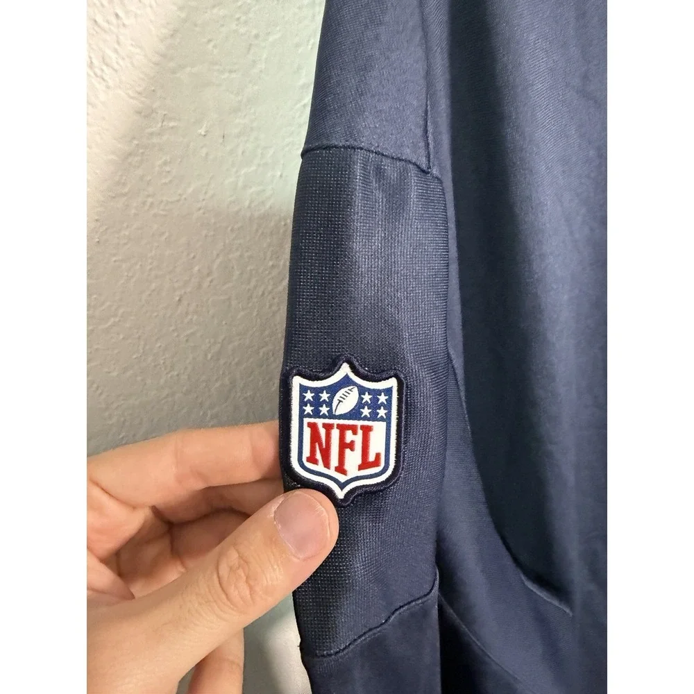 PLAYER ISSUE St. Louis Rams‎ Shirt Men's 4XL Blue Nike On Field 1/4 Zip Dri-Fit